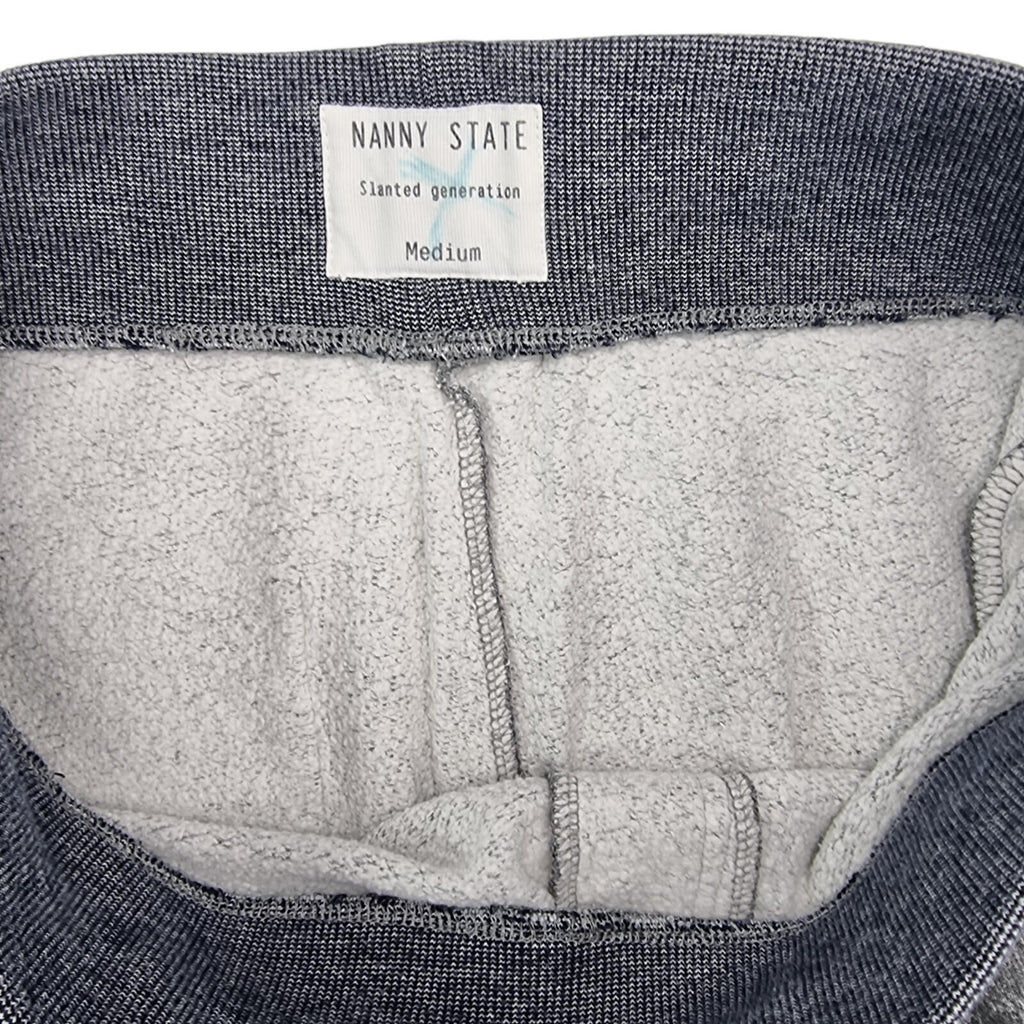 Nanny State Sweat Shorts Men's UK Size M Jersey Grey Blue Elasticated Waist