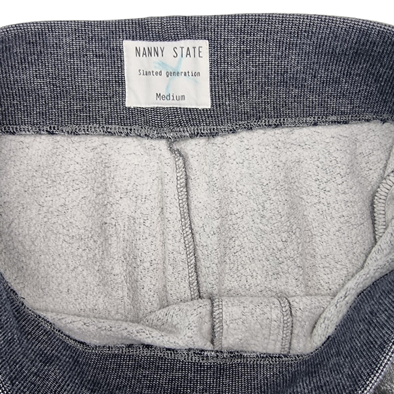 Nanny State Sweat Shorts Men's UK Size M Jersey Grey Blue Elasticated Waist