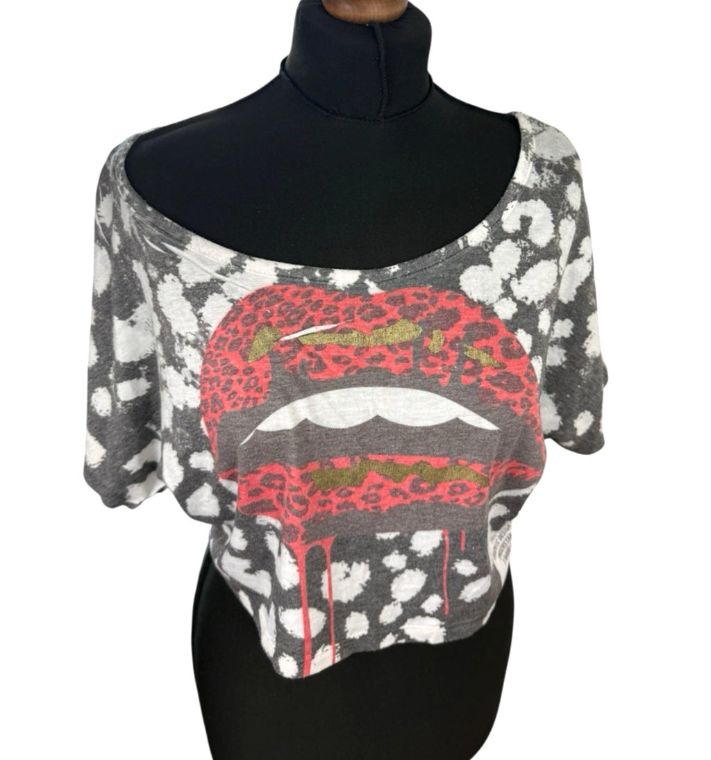 Understar Cropped T-shirt Graphic Print Relaxed Fit Women’s UK Size M