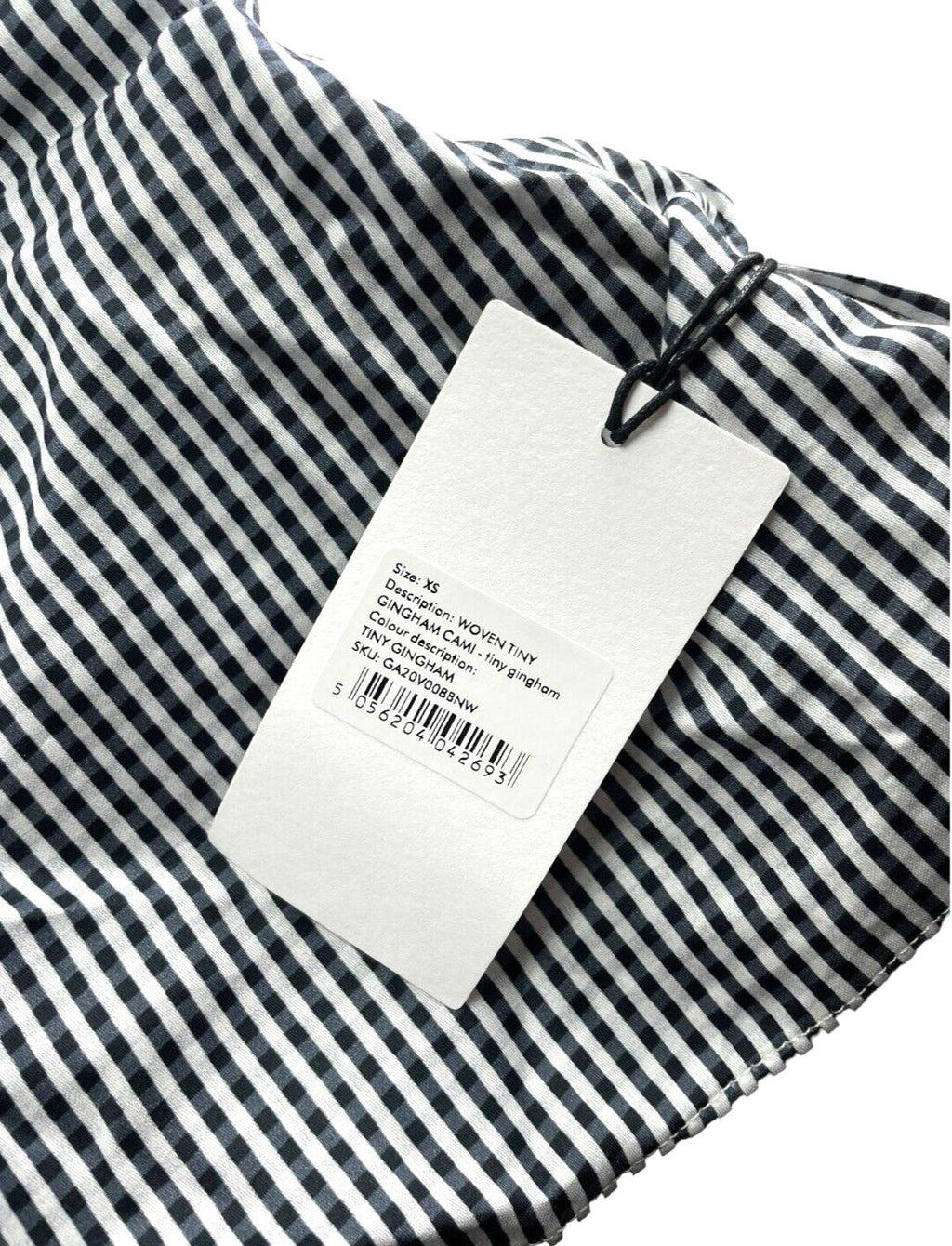 Les Girls Les Boys Cami Top Women's UK Size XS Gingham Relaxed Fit