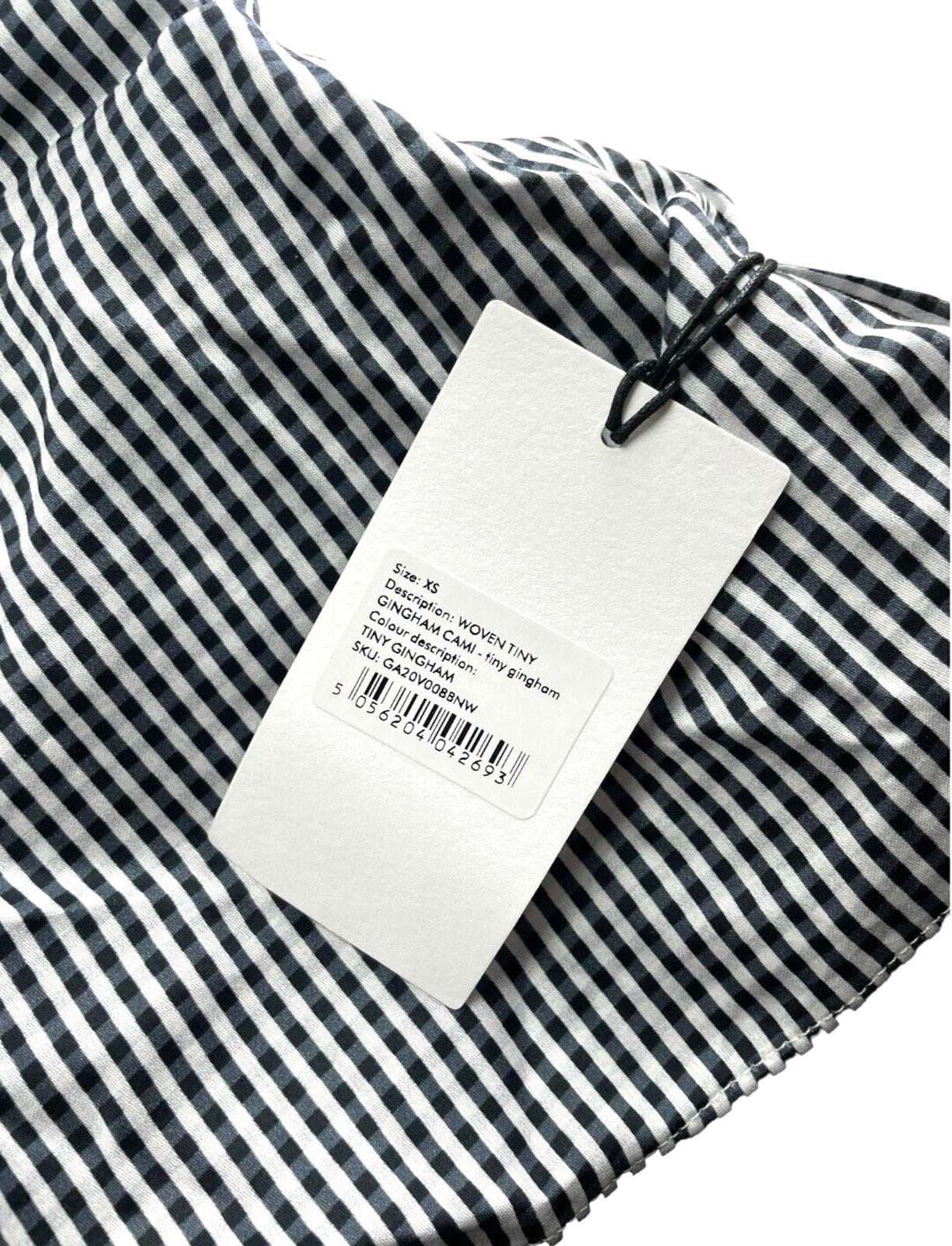 Les Girls Les Boys Cami Top Women's UK Size XS Gingham Relaxed Fit