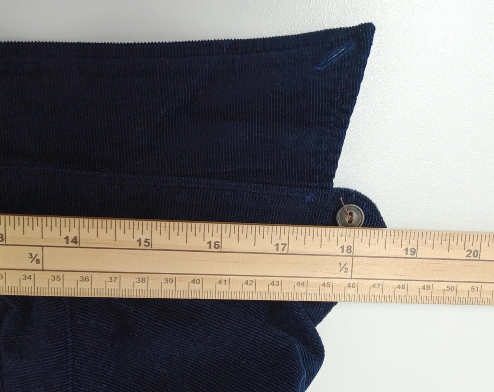 Jos. A. Bank Corduroy Shirt Men's UK Size XL Blue Long Sleeve Pocket 100% Cotton