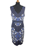 Tory Burch Piera Printed Matte-Satin Dress Designer Women’s UK Size 10