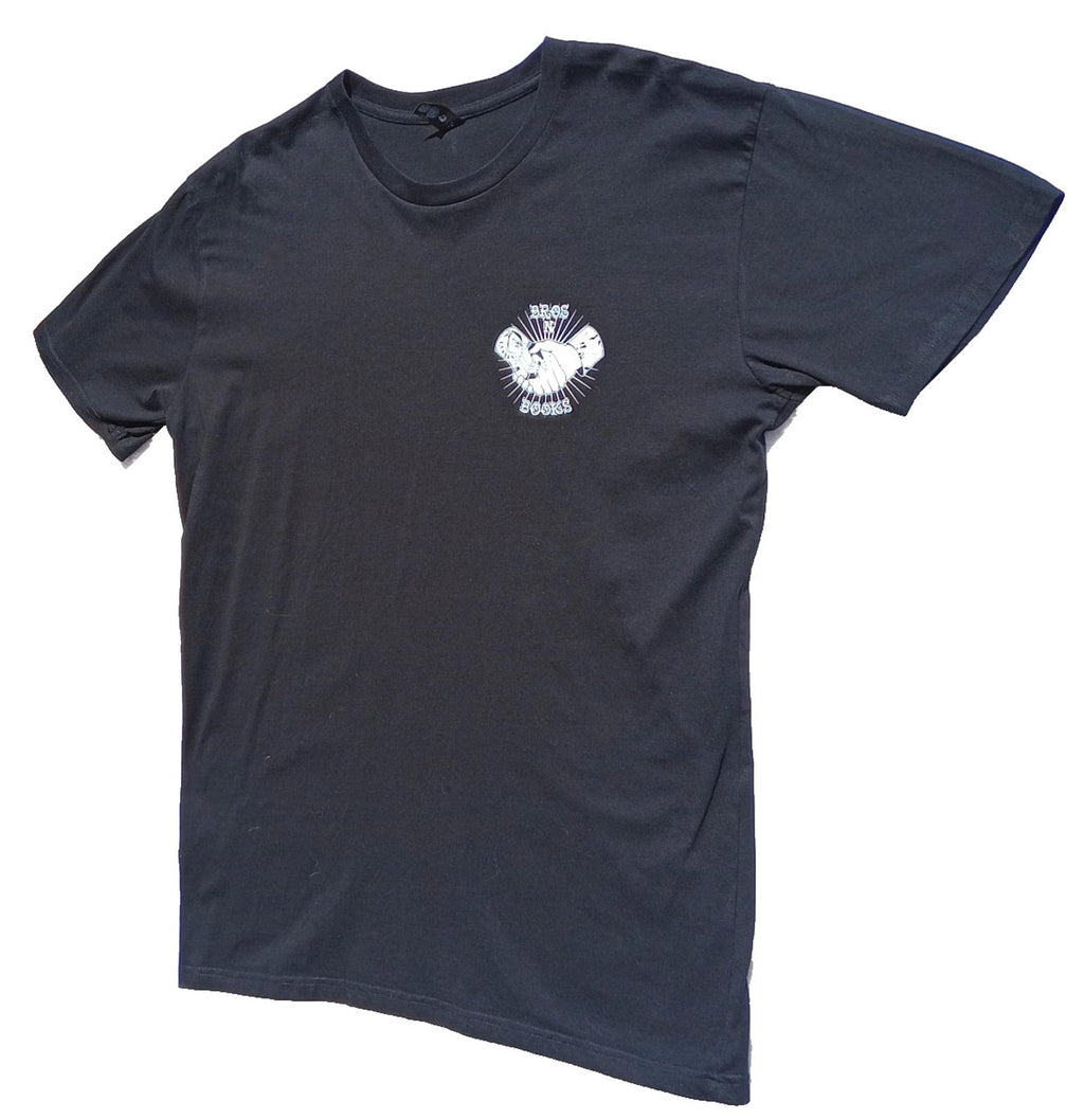 Brothers In Books Graphic Print T-Shirt Men's UK Size XL Black 100% Cotton