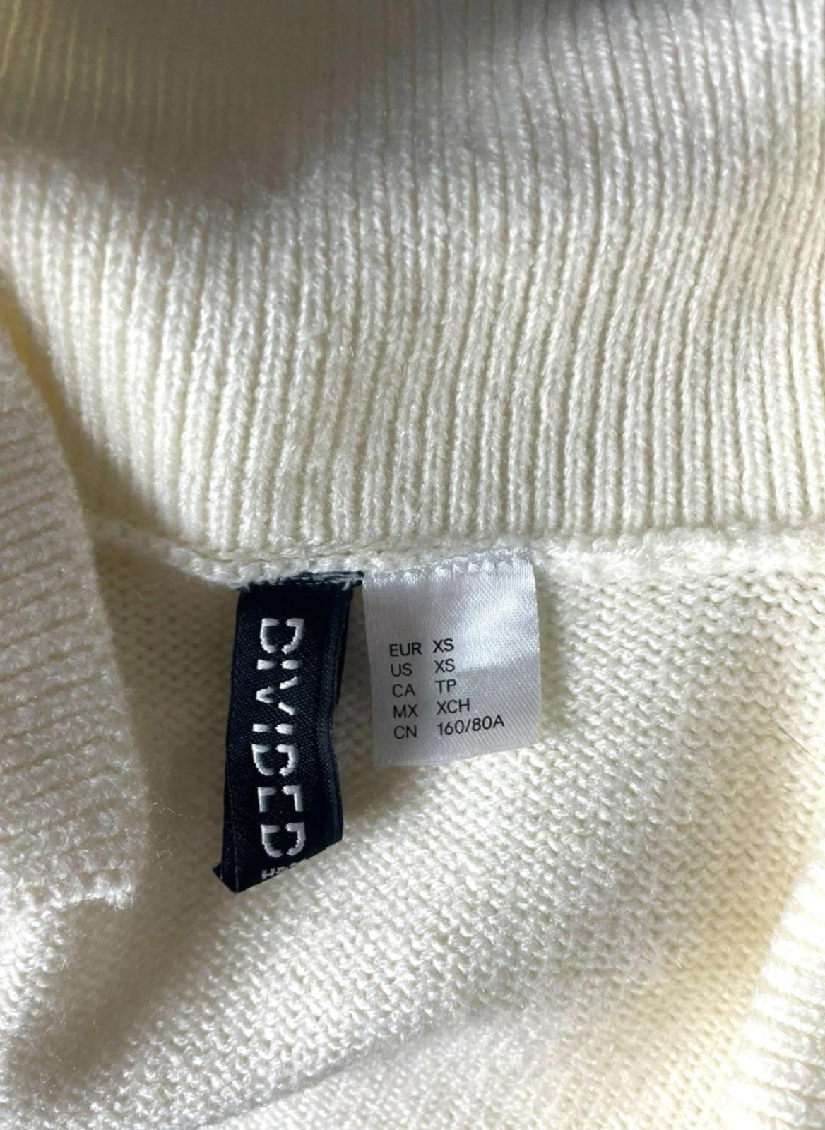Divided Ivory Collared Jumper Cropped Long Sleeve Women’s UK Size XS