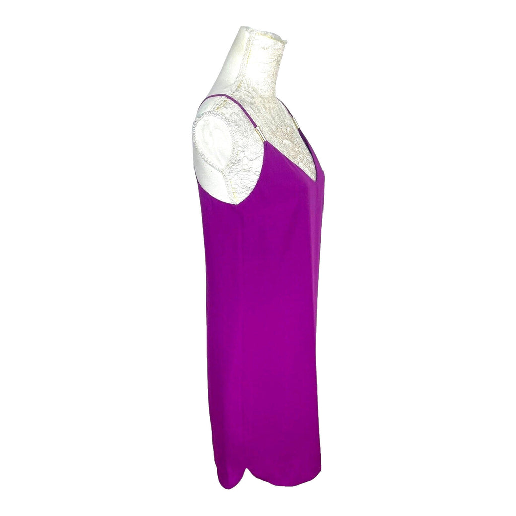 Oasis Purple V Neck Vest Mini Dress Women's UK Size 8