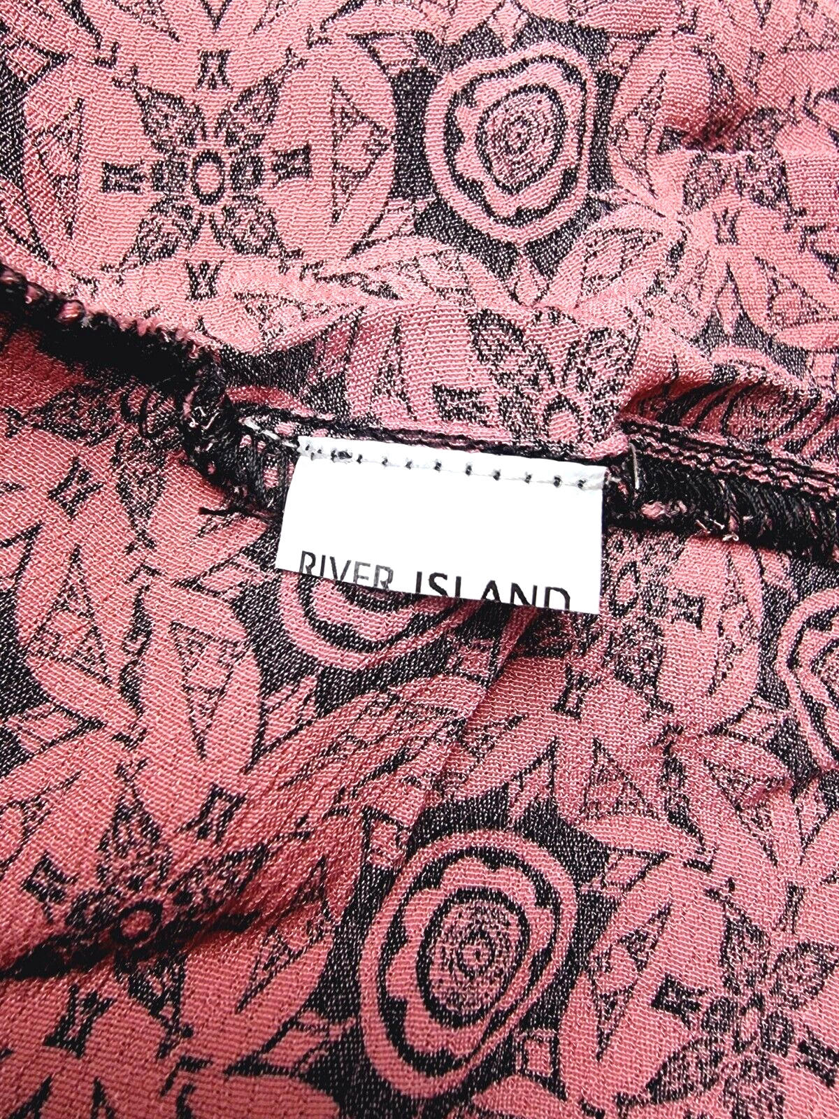 River Island Smock Top Victorian Pattern Women's UK Size 10