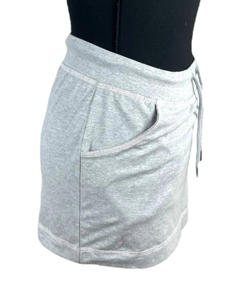 Pretty Little Thing Grey Mini Skirt Drawstring Waist Women’s UK Size 8