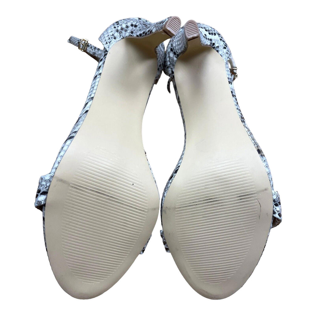 Peacocks Snakeskin Print Stilettos Shoes Open Toe Women’s UK Size 5