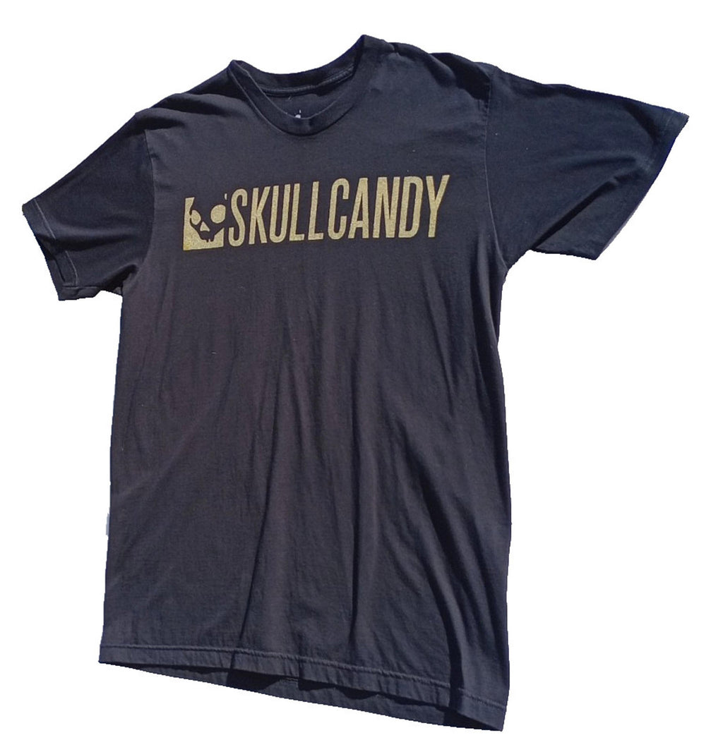 Skull Candy Graphic Print T-Shirt Men's UK Size XL Black Crew Neck 100% Cotton