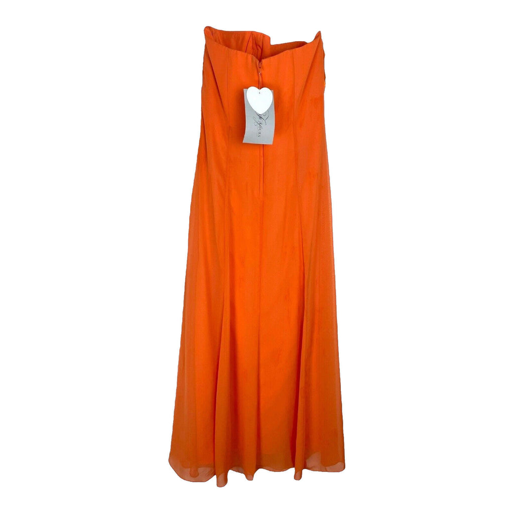 Forever Yours Prom Dress Women’s UK Size 10 Orange Ballgown Occasion Formal