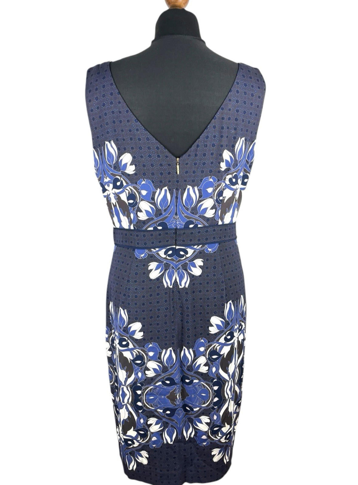 Tory Burch Piera Printed Matte-Satin Dress Designer Women’s UK Size 10
