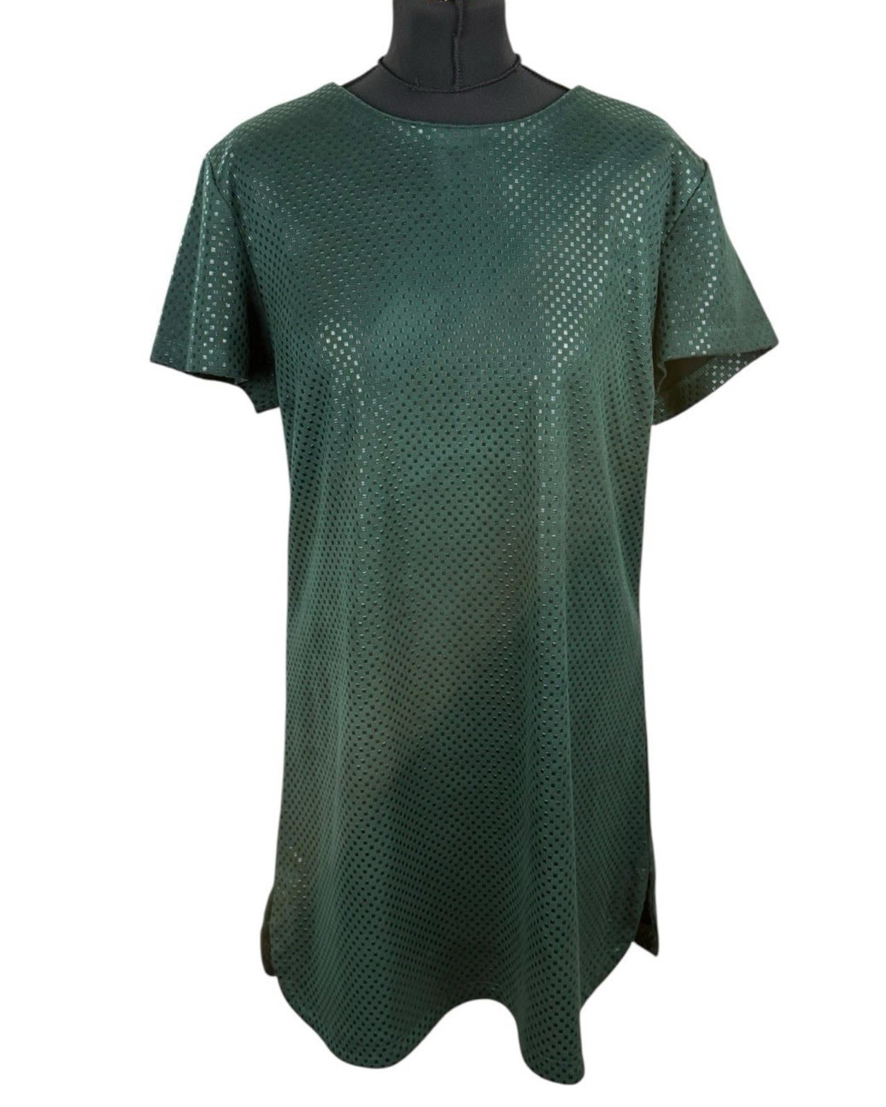 Fashion Union Mini Dress Dark Green Polka Dot Short Sleeve Women’s UK Size 16