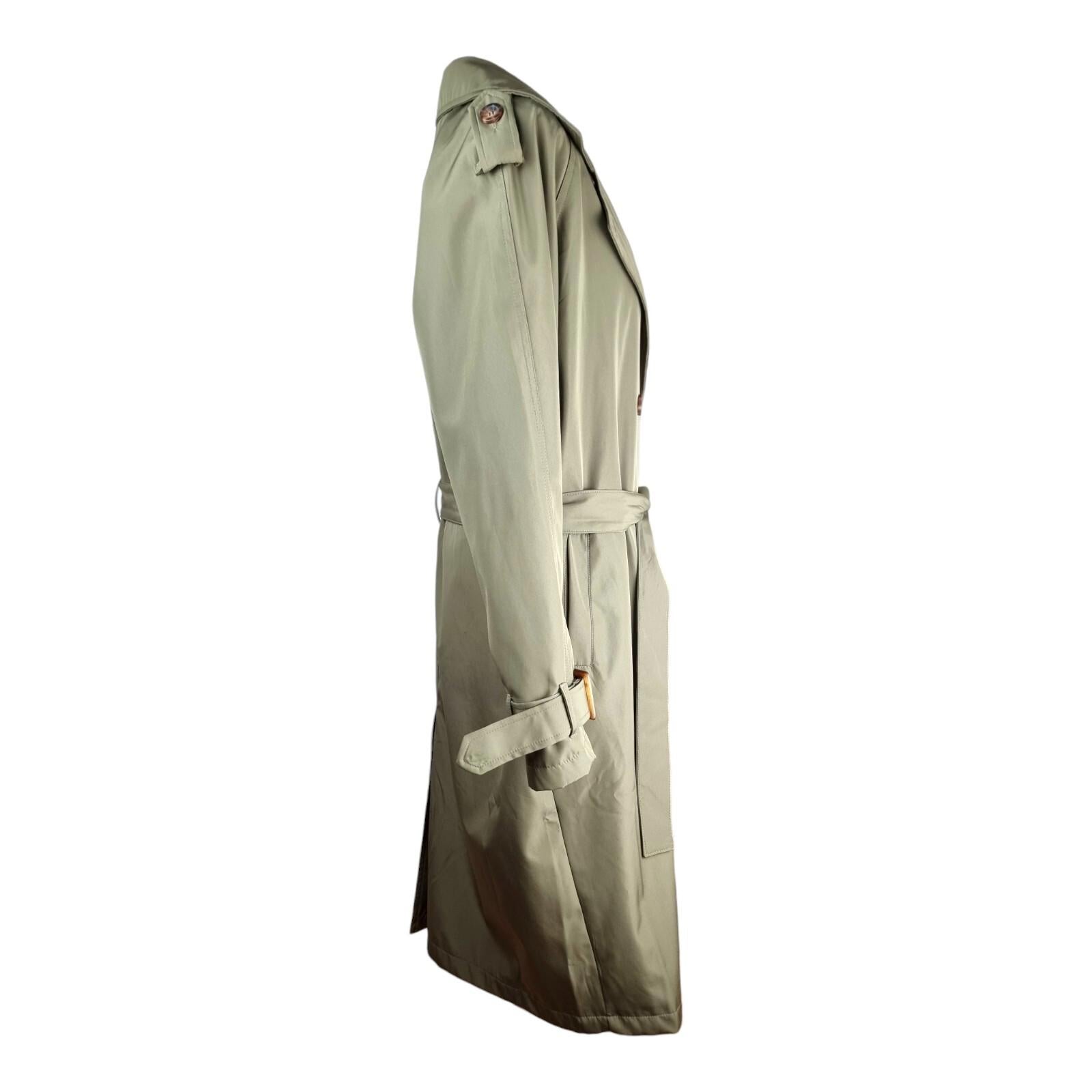 Stoosh Military Green Trench Coat Womens UK Size Large
