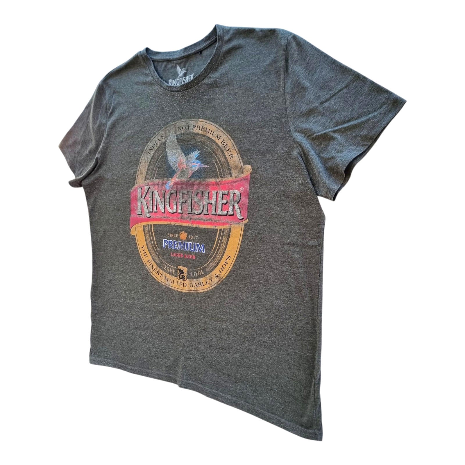 Kingfisher Beer T-Shirt Graphic Print Men's UK Size 2XL 48" - 50" Chest