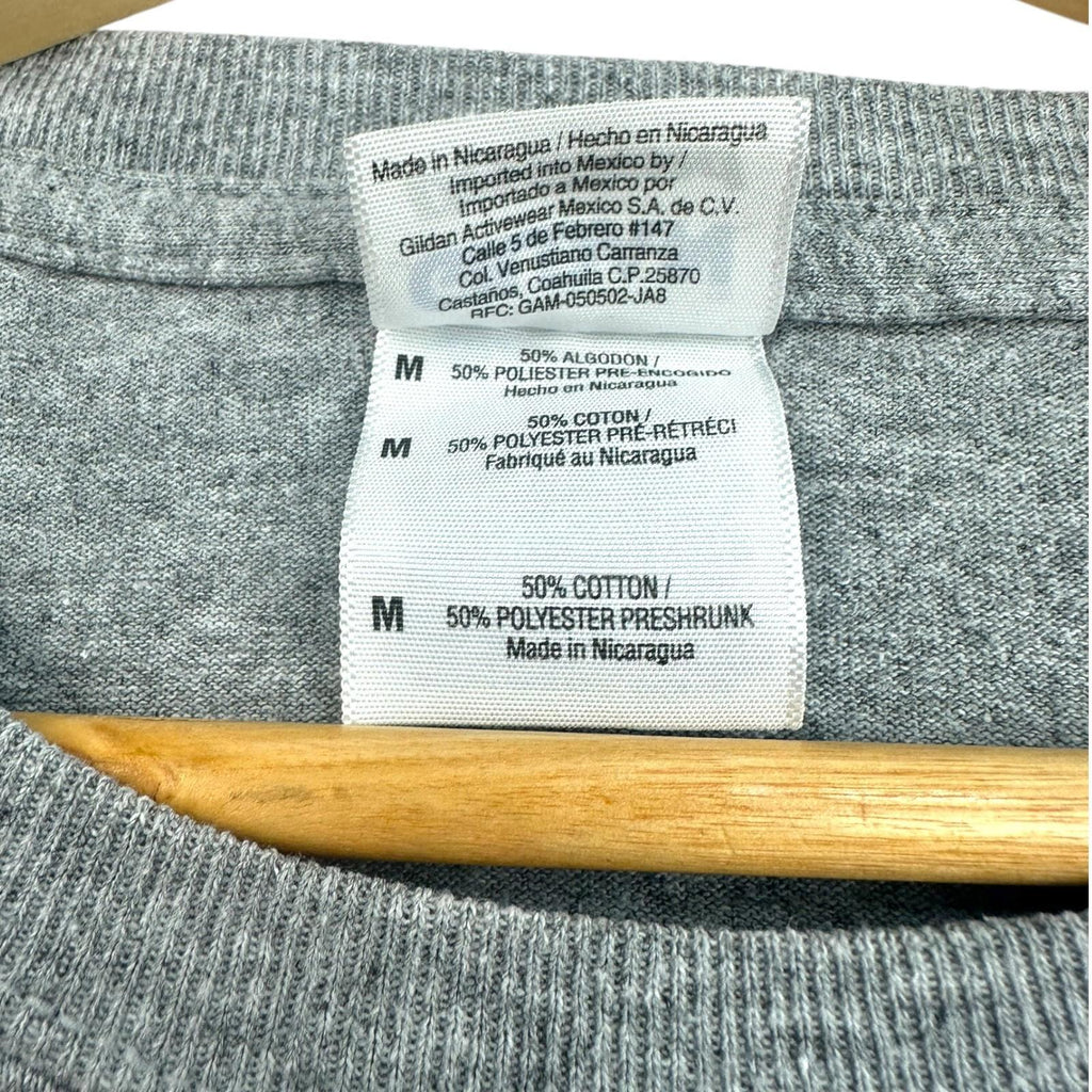 Tully Lacrosse T-Shirt Men's UK Size M Grey Graphic Print Short Sleeve Crew Neck