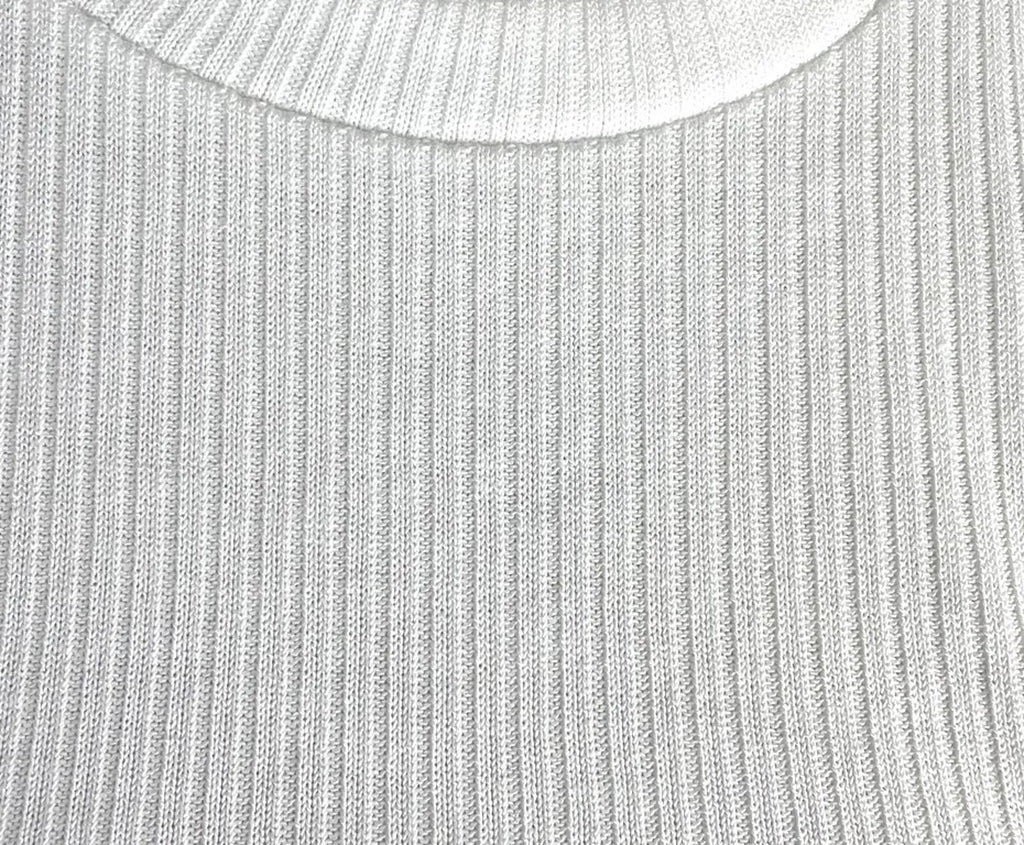 Divided Crop Top Women's UK Size S White Ribbed Ruffle Bow Detail Summer Cropped