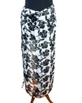 Atmosphere White  Floral Chiffon Skirt Belted Cover Up Women’s UK Size 16-18
