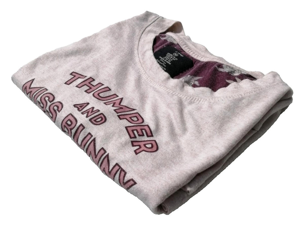 Official Disney Thumper & Miss Bunny Pink Graphic T-Shirt Women's Size M/10-12