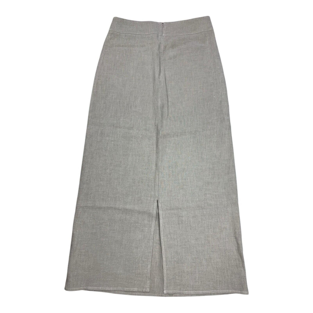 Linein Maxi Skirt Women’s UK Size S Kahki Green High Waist Zip Fastening