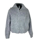 Divided Grey Marl Rib Knit Oversized Cardigan Collared Women’s UK Size XXS