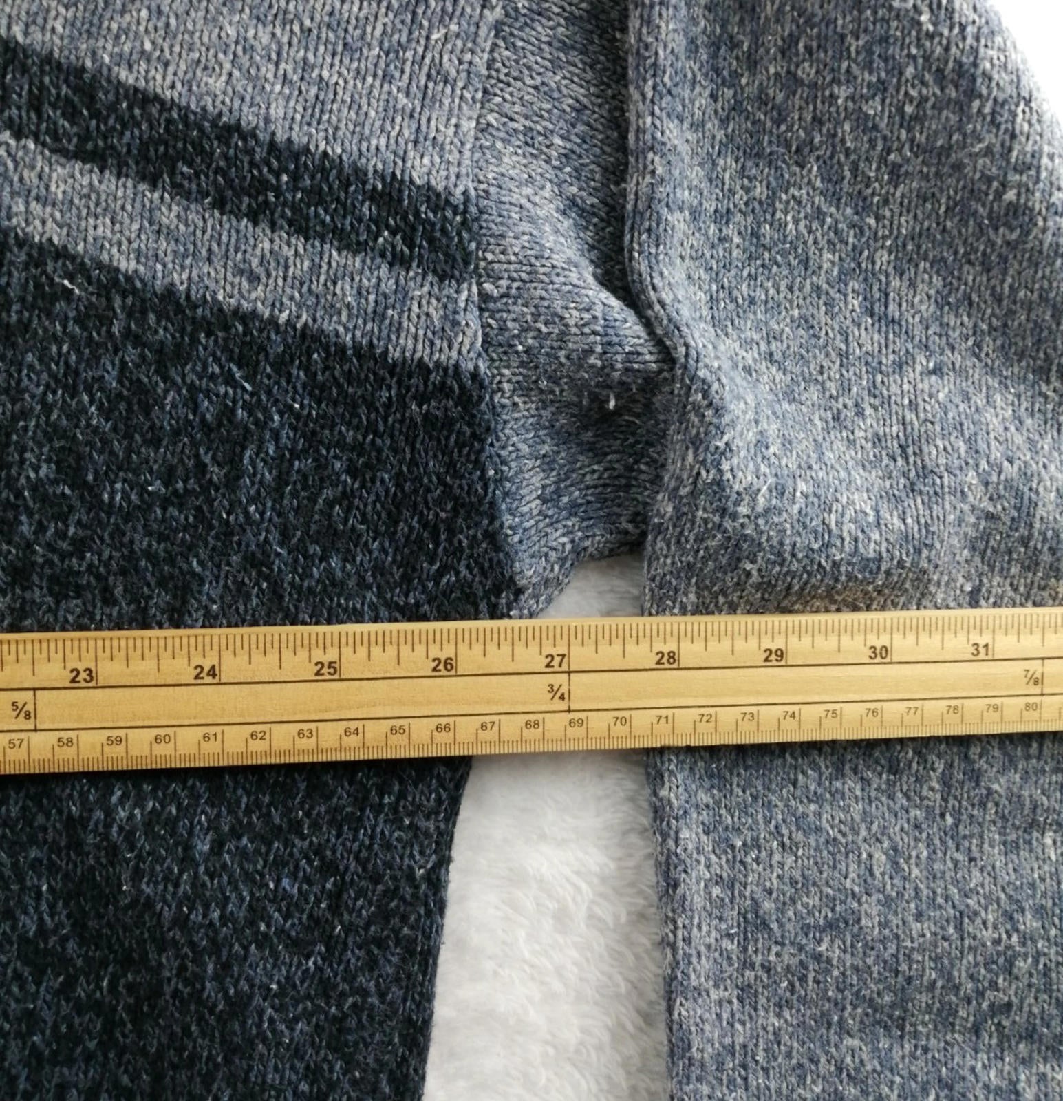 Eddie Bauer Grey Navy Knit Sweatshirt Jumper Men's Size XL Pullover