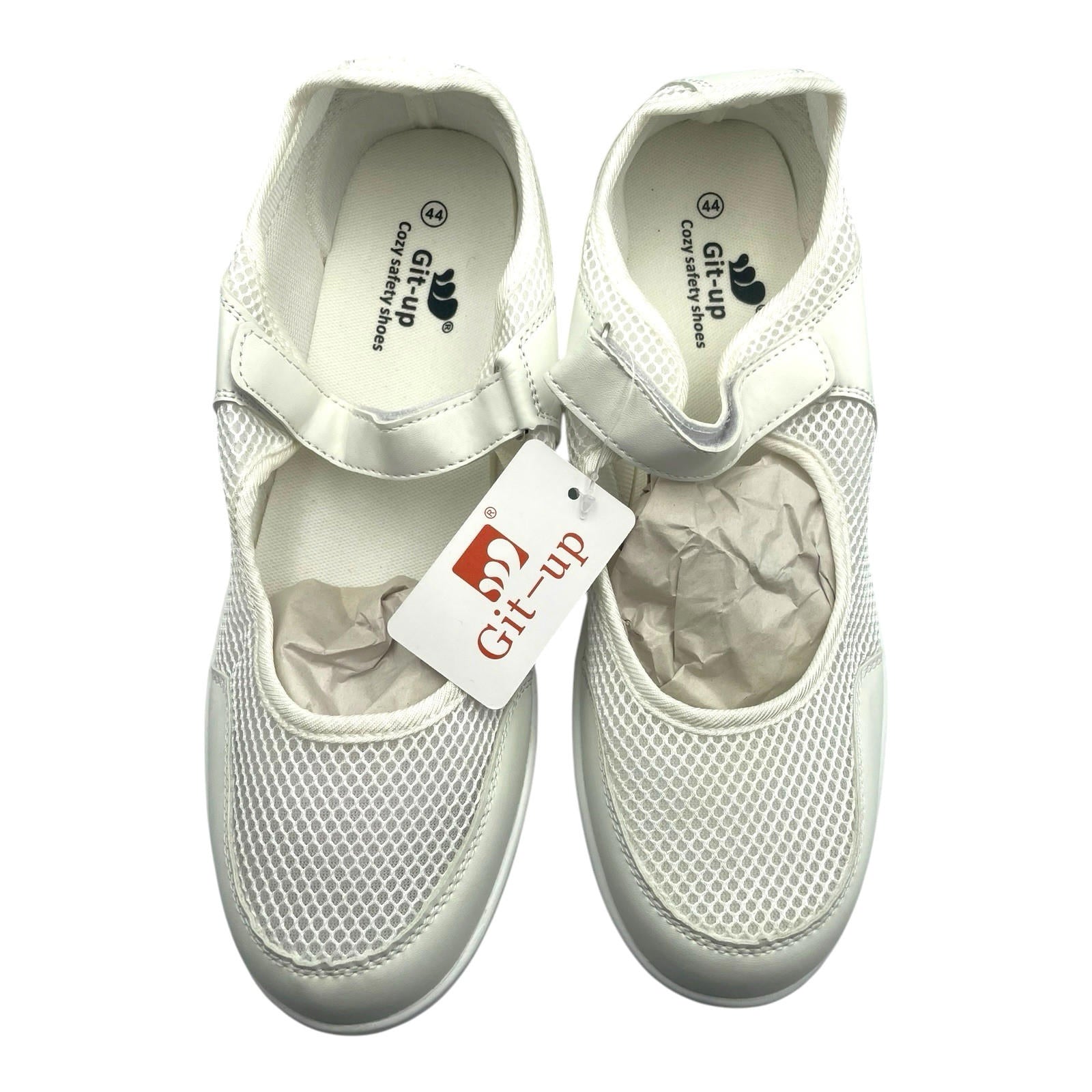 Git Up White Nurse Shoes Adjustable Strap Women’s UK Size 9.5