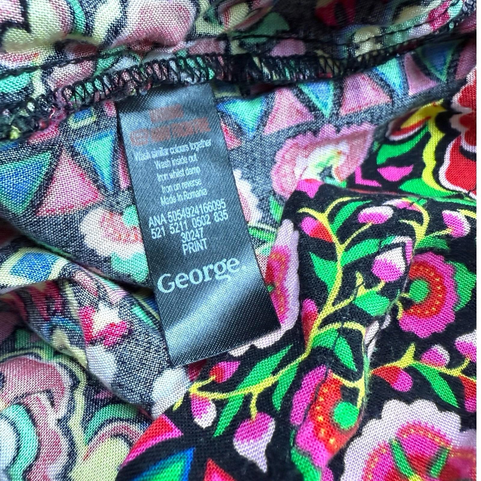 George Floral Shorts High Waist Wide Leg Multicolour Women’s UK Size 16 Summer
