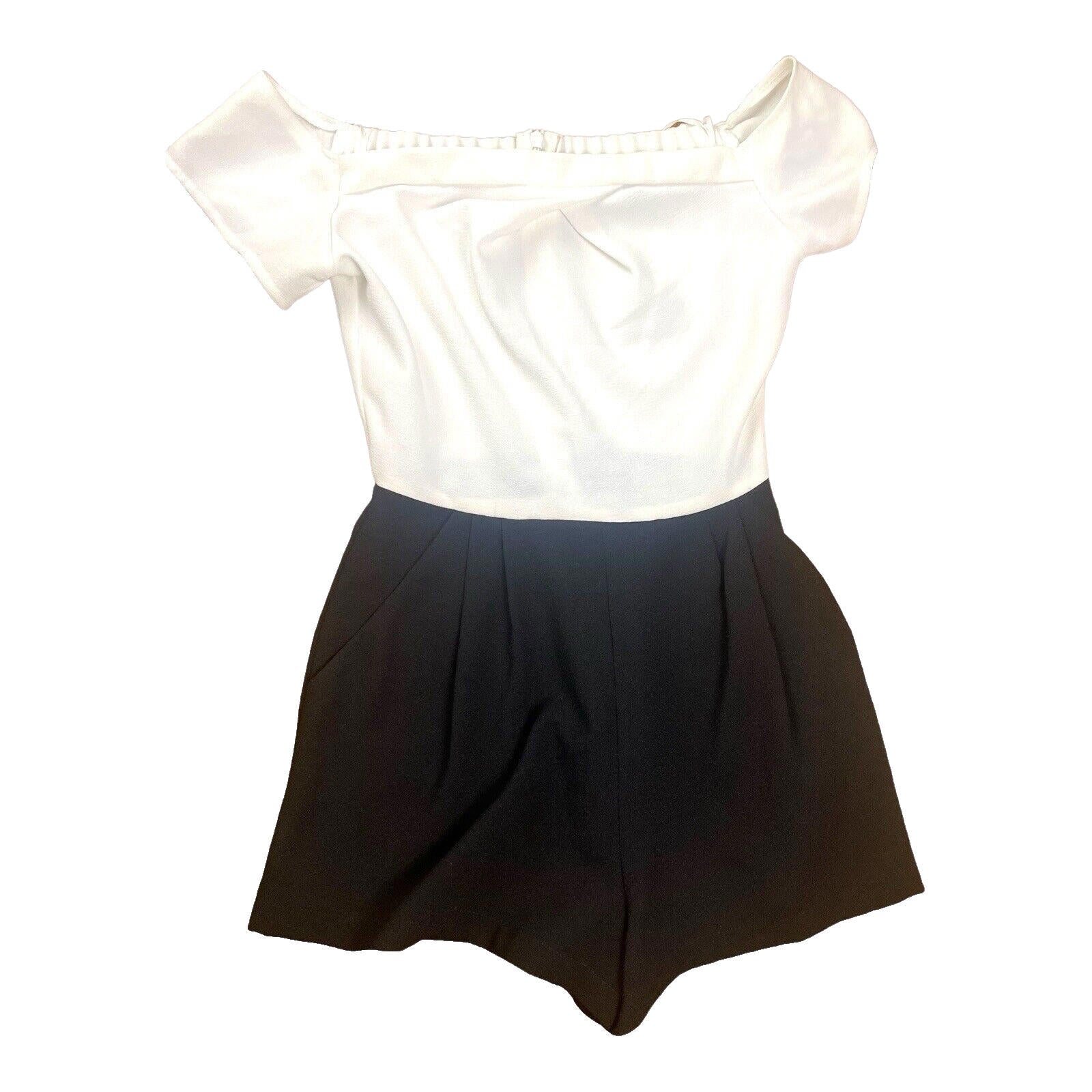 Love Playsuit Black & White Off Shoulder Women’s UK Size 6
