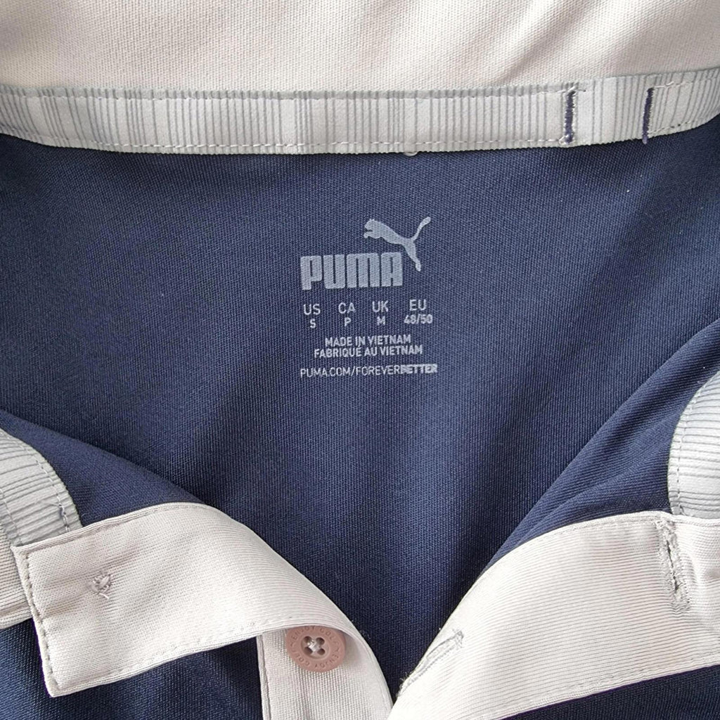 Puma Golf Polo Shirt Men's UK Size M Blue Short Sleeve