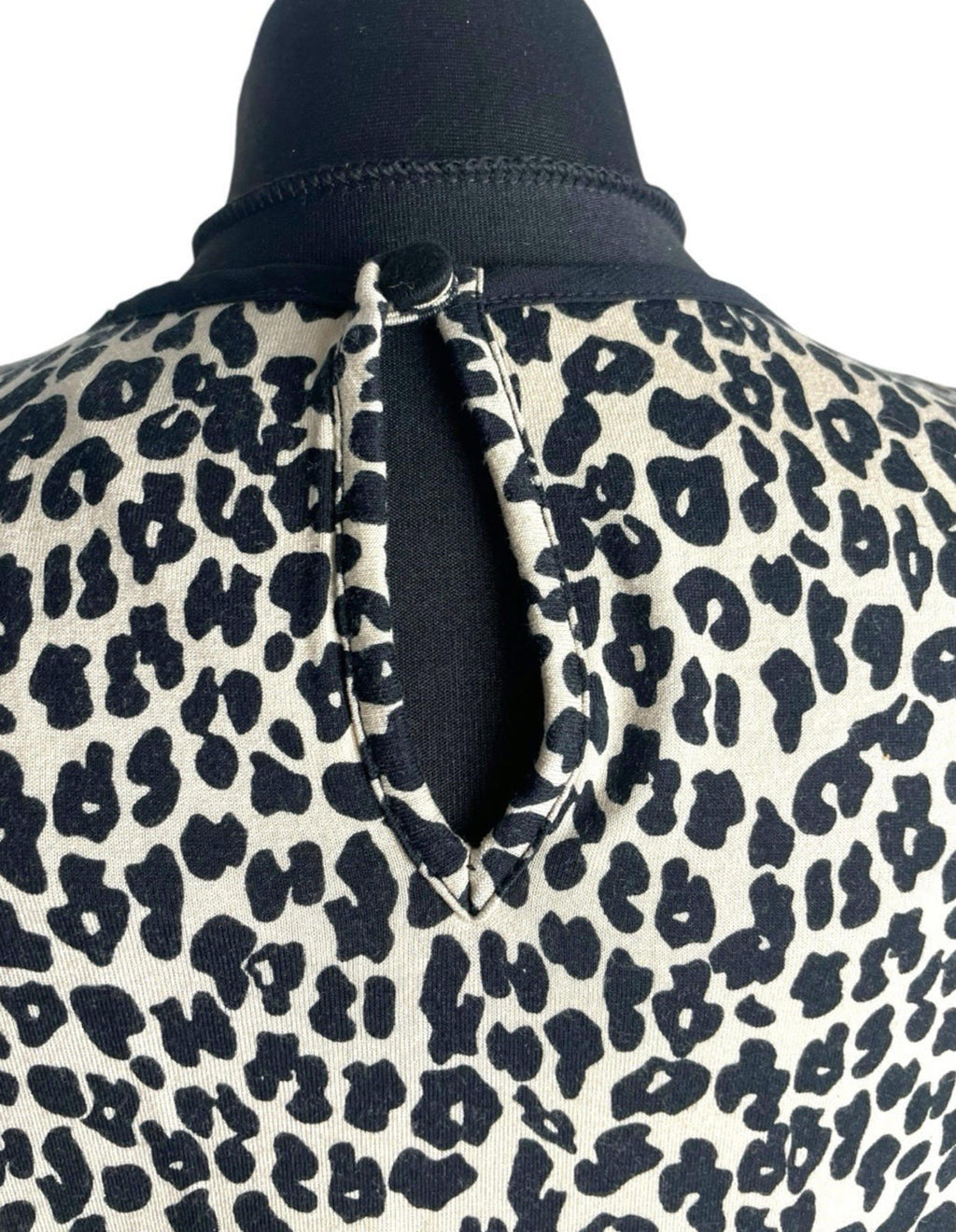 Leopard Print Vest Top Chiffon Panel Neck Women’s UK Size S