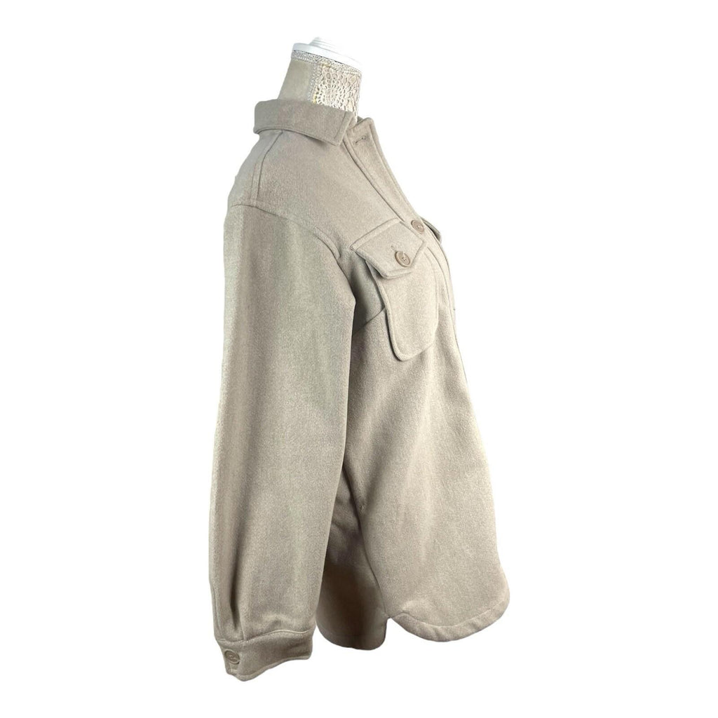 New Look Beige Oversized Shacket Shirt Jacket Women’s UK Size 4