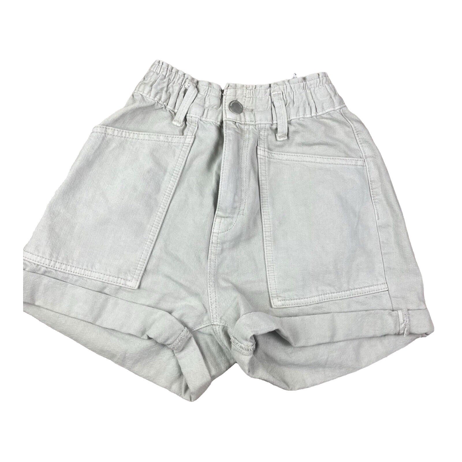 Pull & Bear Cream Denim Cargo Shorts Women’s UK Size S