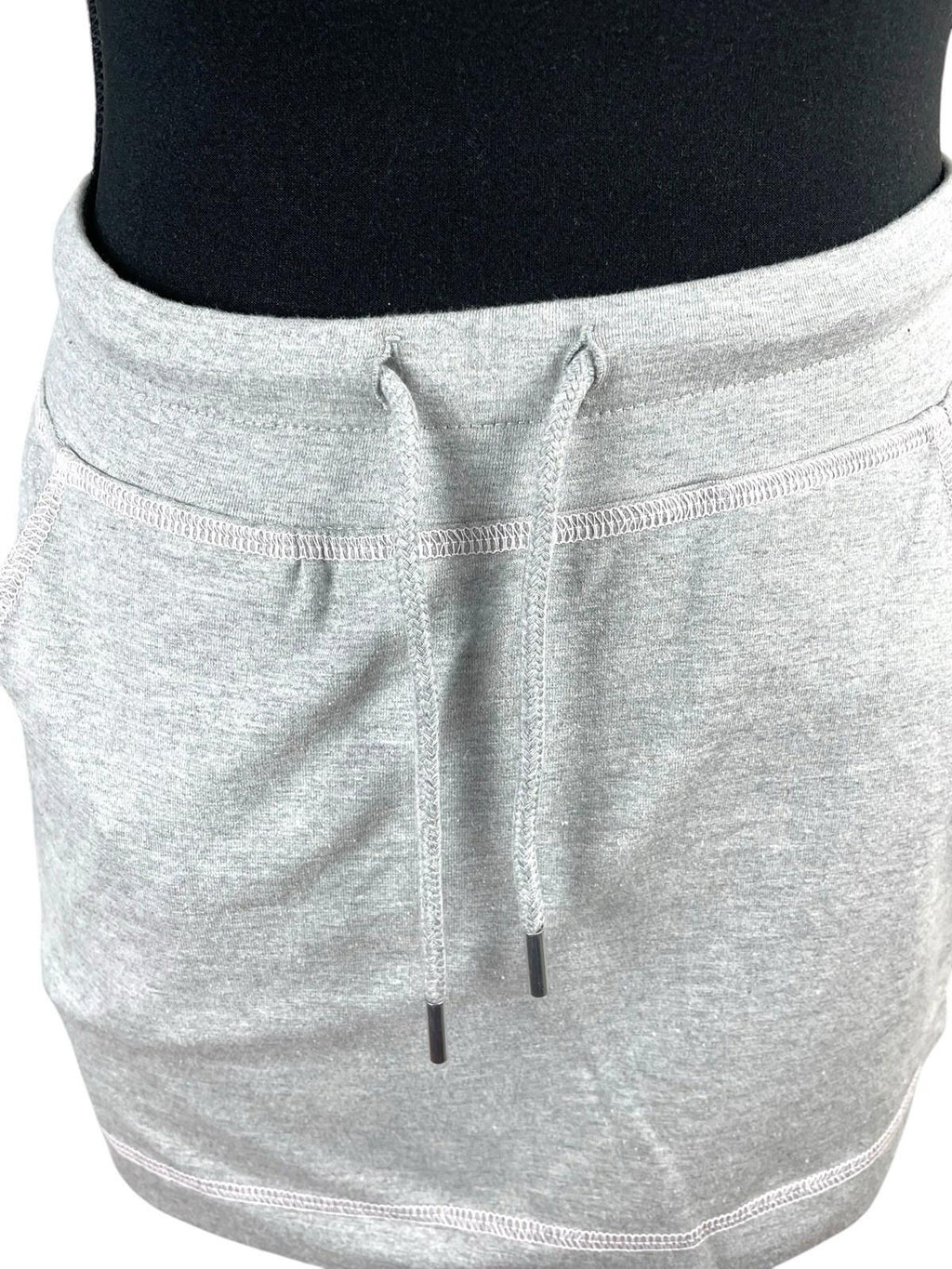Pretty Little Thing Grey Mini Skirt Drawstring Waist Women’s UK Size 8