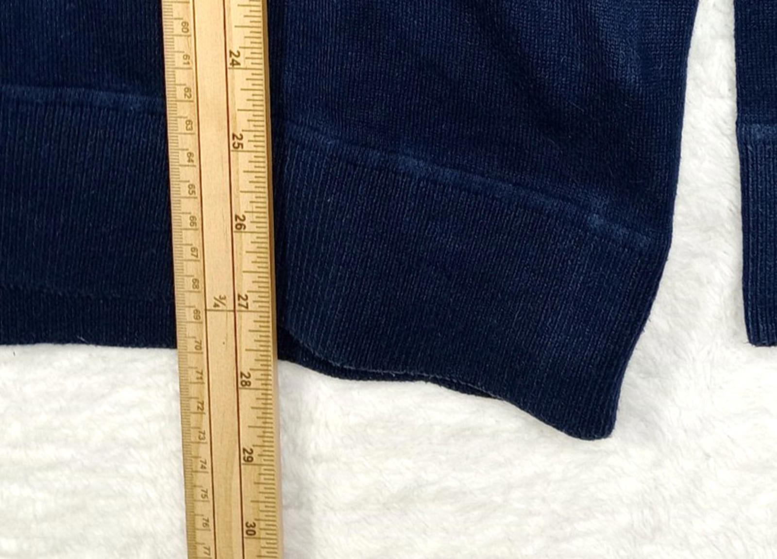 Gap Knit Jumper Men's UK Size L Blue Long Sleeve 100% Cotton V-Neck Sweater