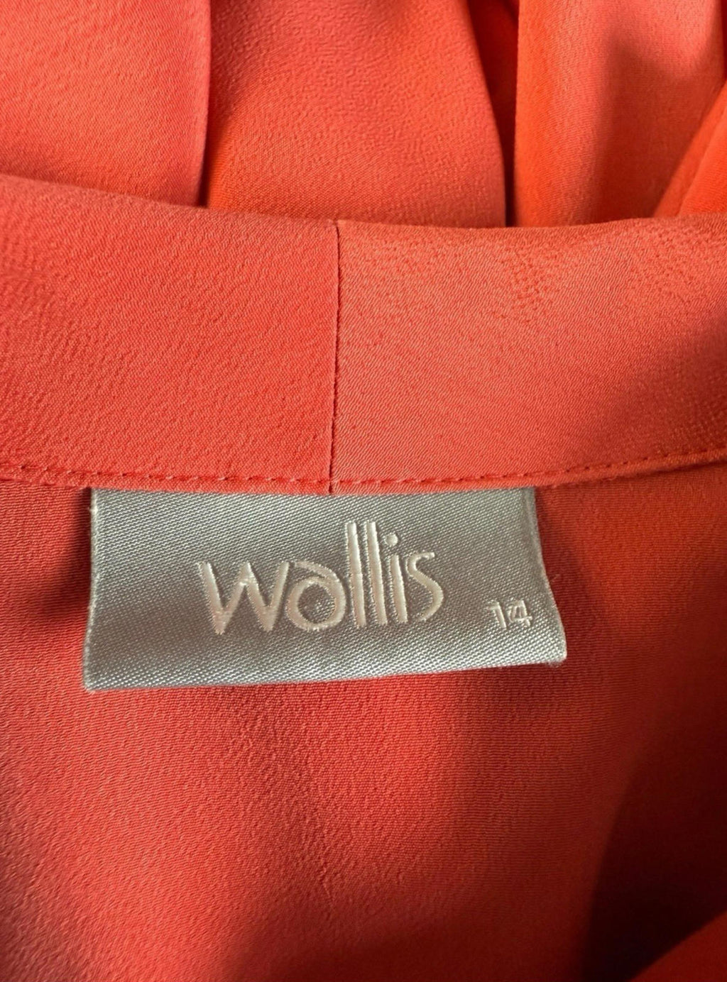Wallis Burnt Orange Blouse Cropped Collared Women’s UK Size 14