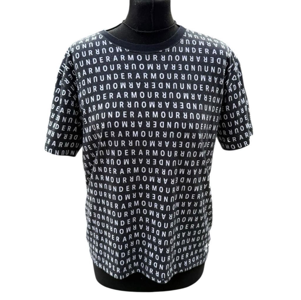 Under Armour Black White T-shirt Logo Print Shirt Sleeve Women’s UK Size S