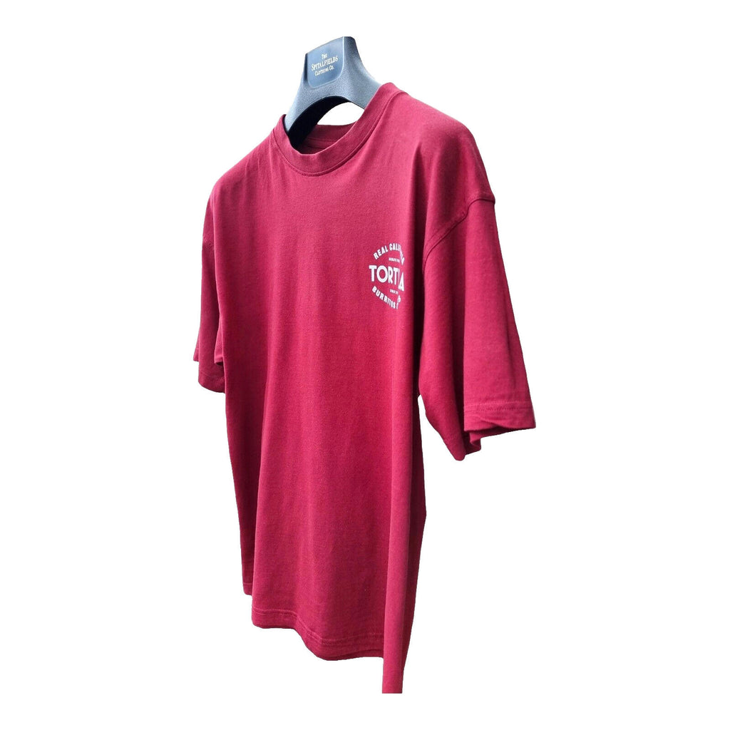 James & Nichols T-Shirt Red Men's UK Size L Large 100% Cotton Print