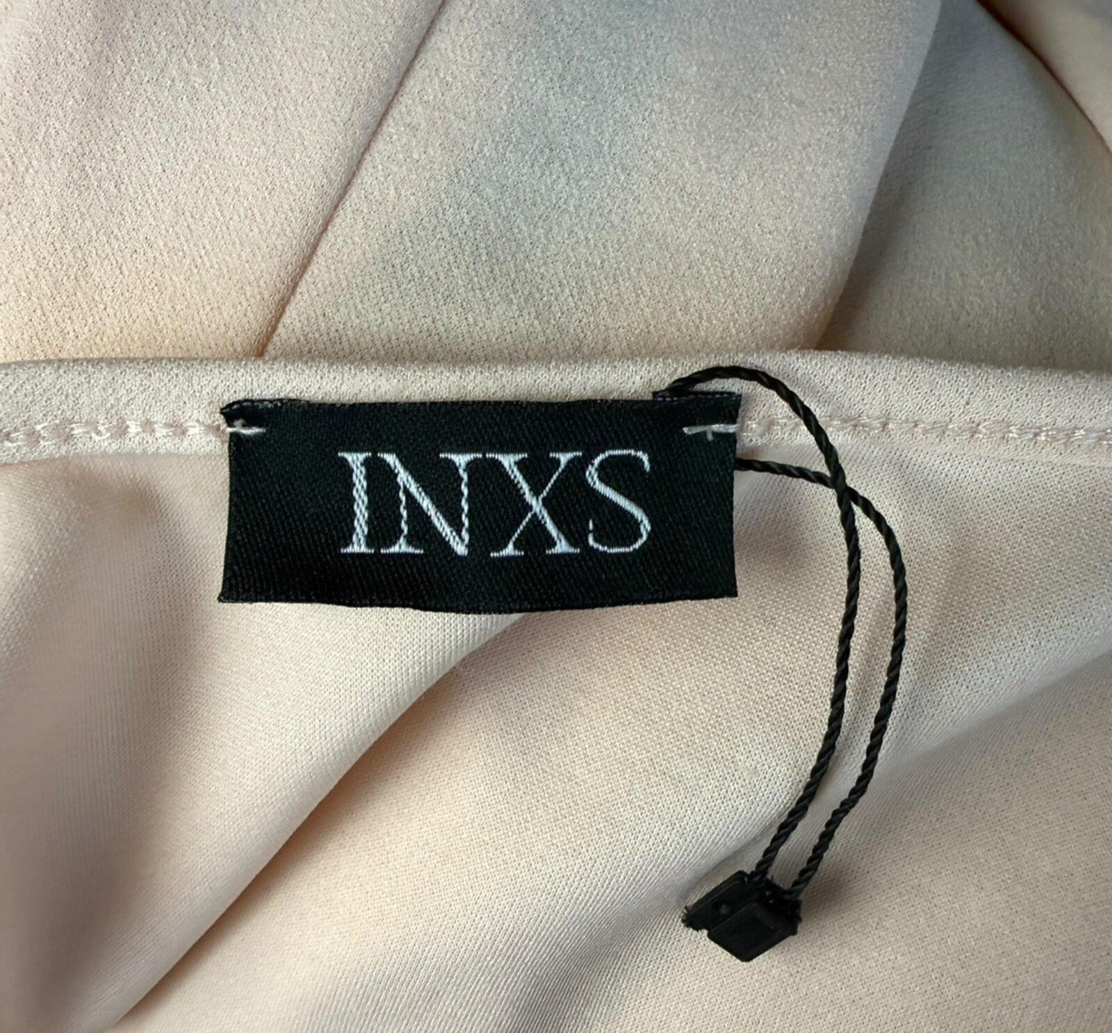 Inxs Bodycon Blazer Dress Women’s UK Size S Low Cut Mini Long Sleeve Pale Pink