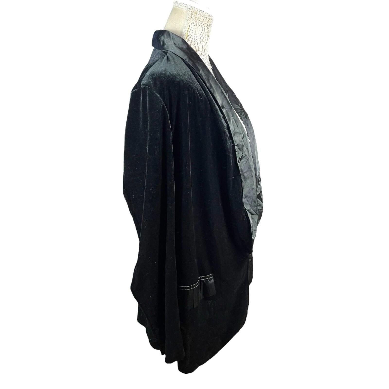 Shein Velour Blazer Jacket Women’s UK Size XL (14) Black