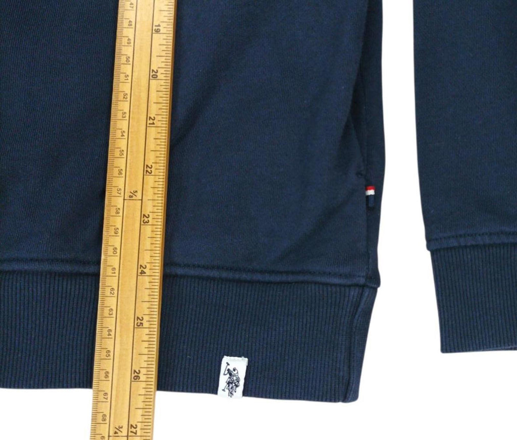 U.S. Polo Assn Sweatshirt Men's UK Size M Blue Jersey Jumper Cotton Pockets Zip