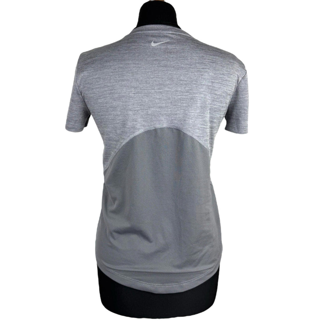Nike Running Dri Fit Grey T-shirt Top Stretch Short Sleeve Women’s UK Size XS