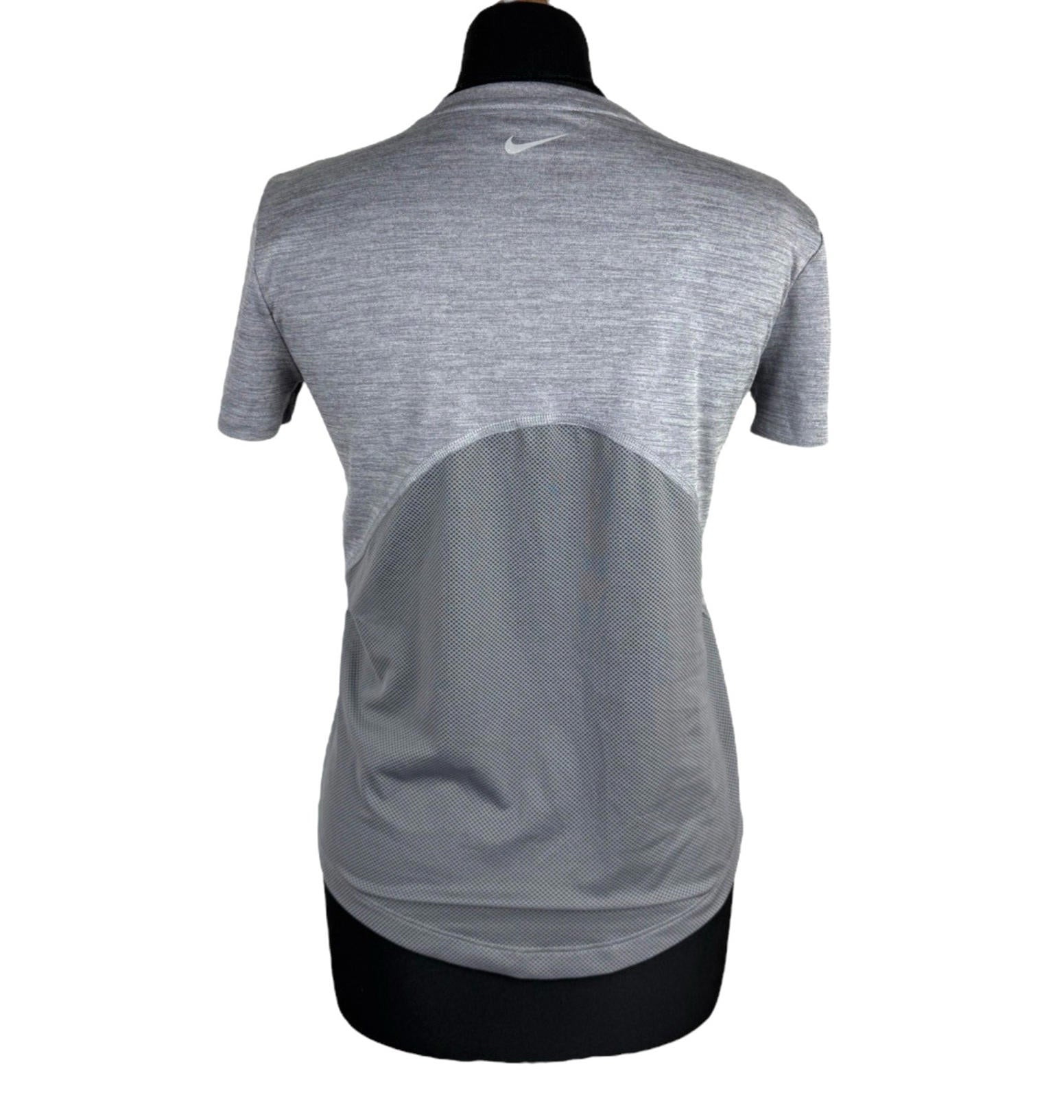 Nike Running Dri Fit Grey T-shirt Top Stretch Short Sleeve Women’s UK Size XS