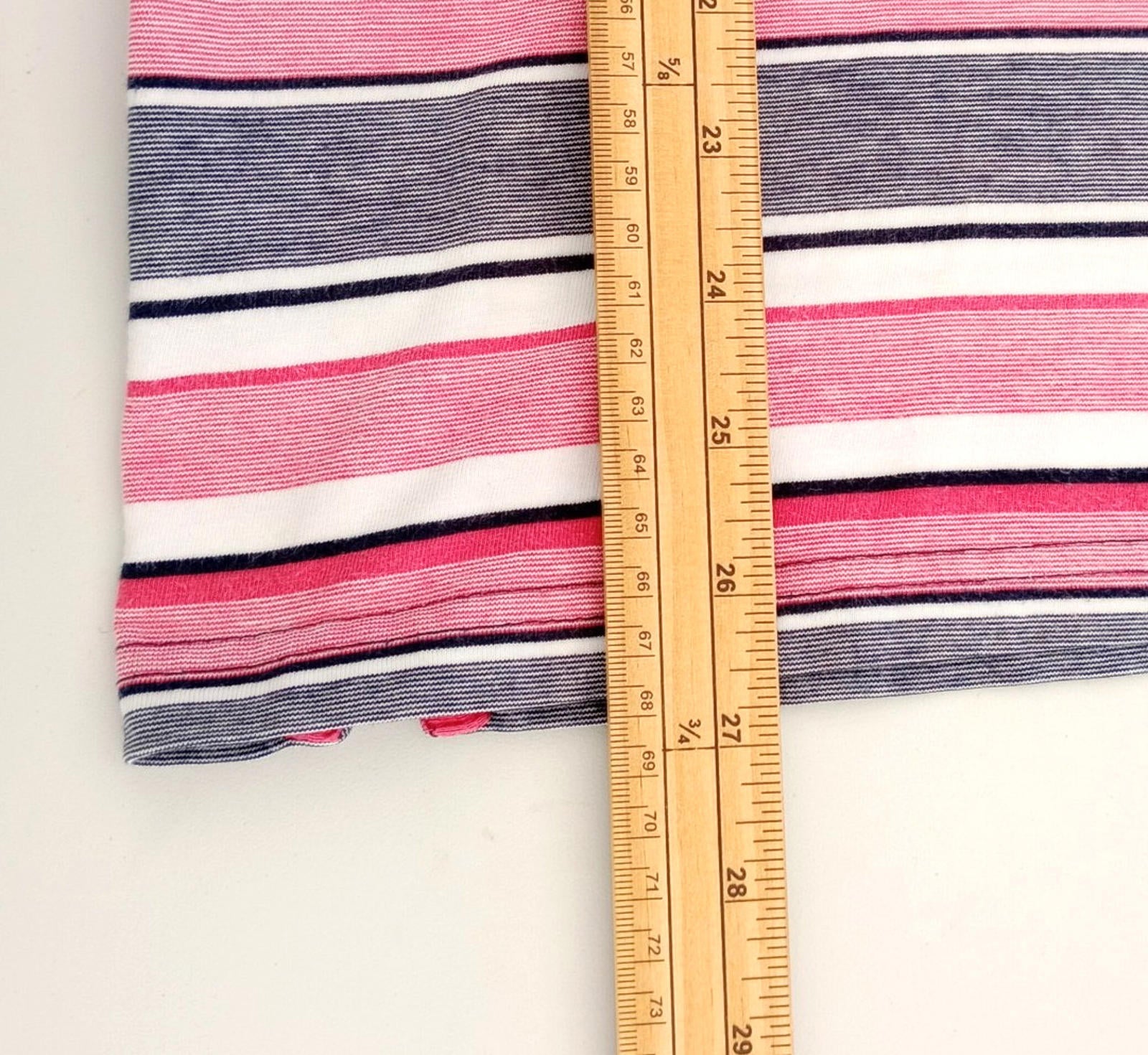 BHS Striped Polo Shirt Men's UK Size M Pink Grey 100% Cotton Embroidered Logo