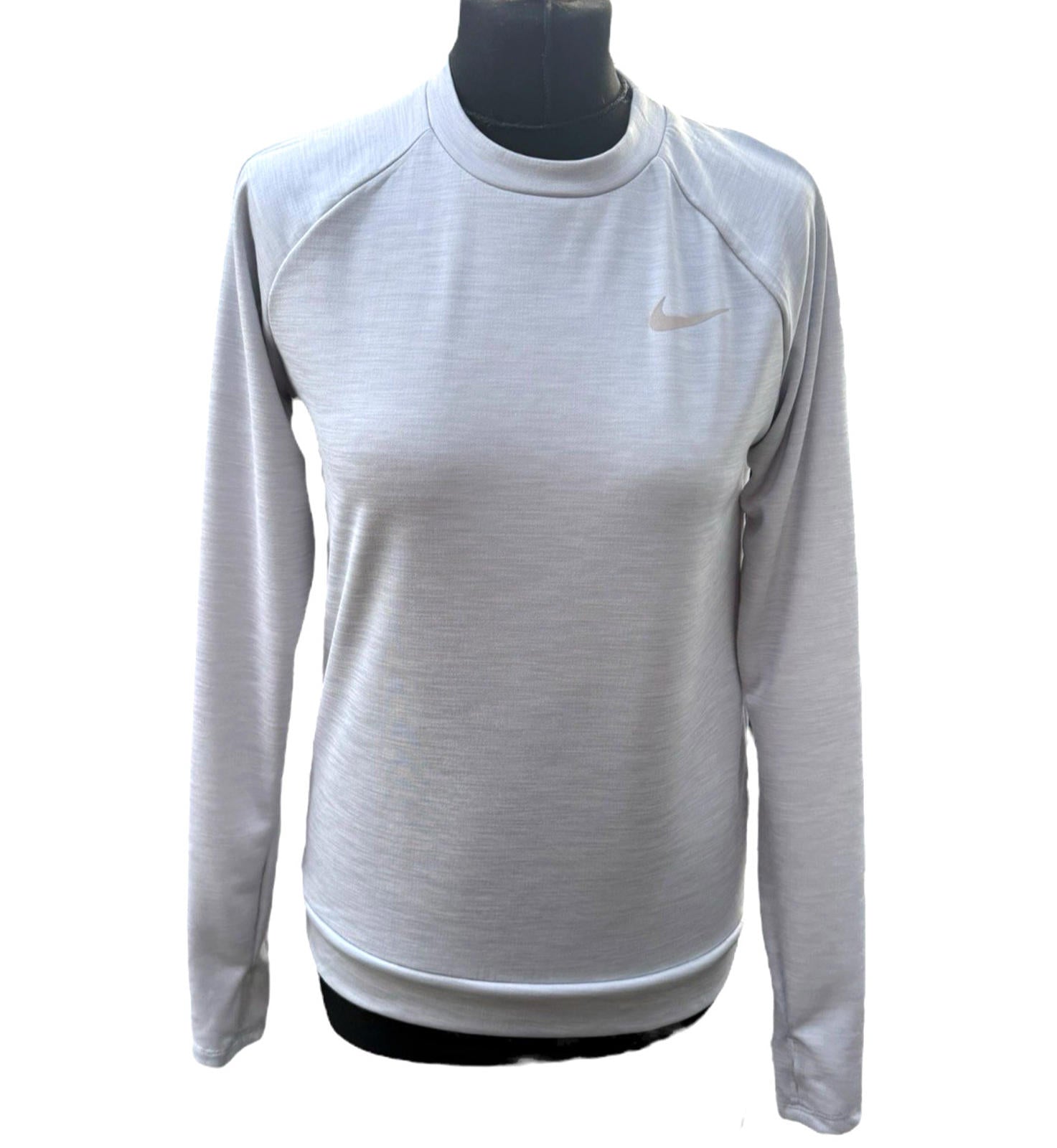 Nike Running Grey Long Sleeve T-shirt Top Breathable Women’s UK Size XS