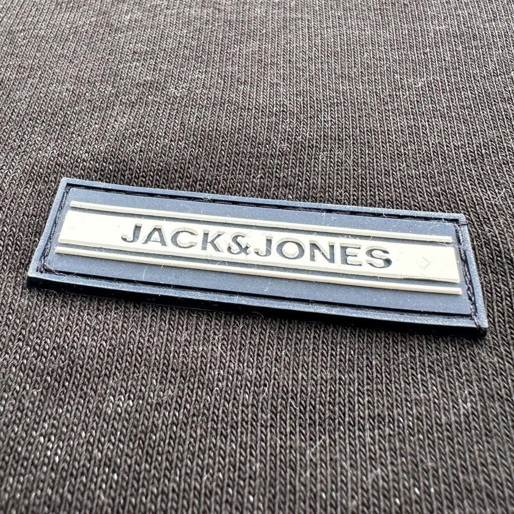 Jack & Jones Jumper Men's UK Size XS Black Rubber Logo Crew Neck