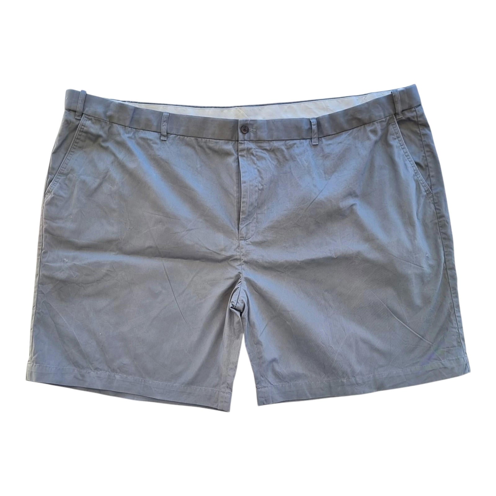 Skopes Chino Shorts Grey Pockets 100% Cotton Men's UK Size 6XL 54" Waist
