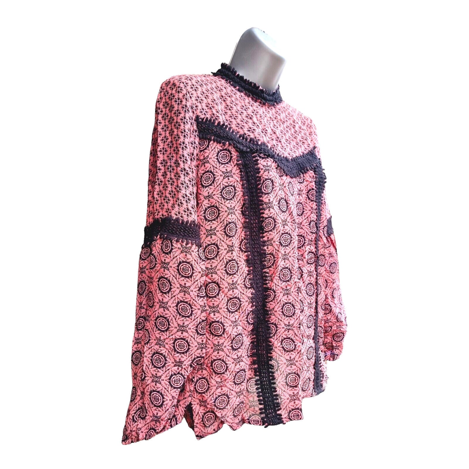 River Island Smock Top Victorian Pattern Women's UK Size 10