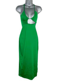 Pull & Bear Green Sleeveless Maxi Dress with Cutout Detail