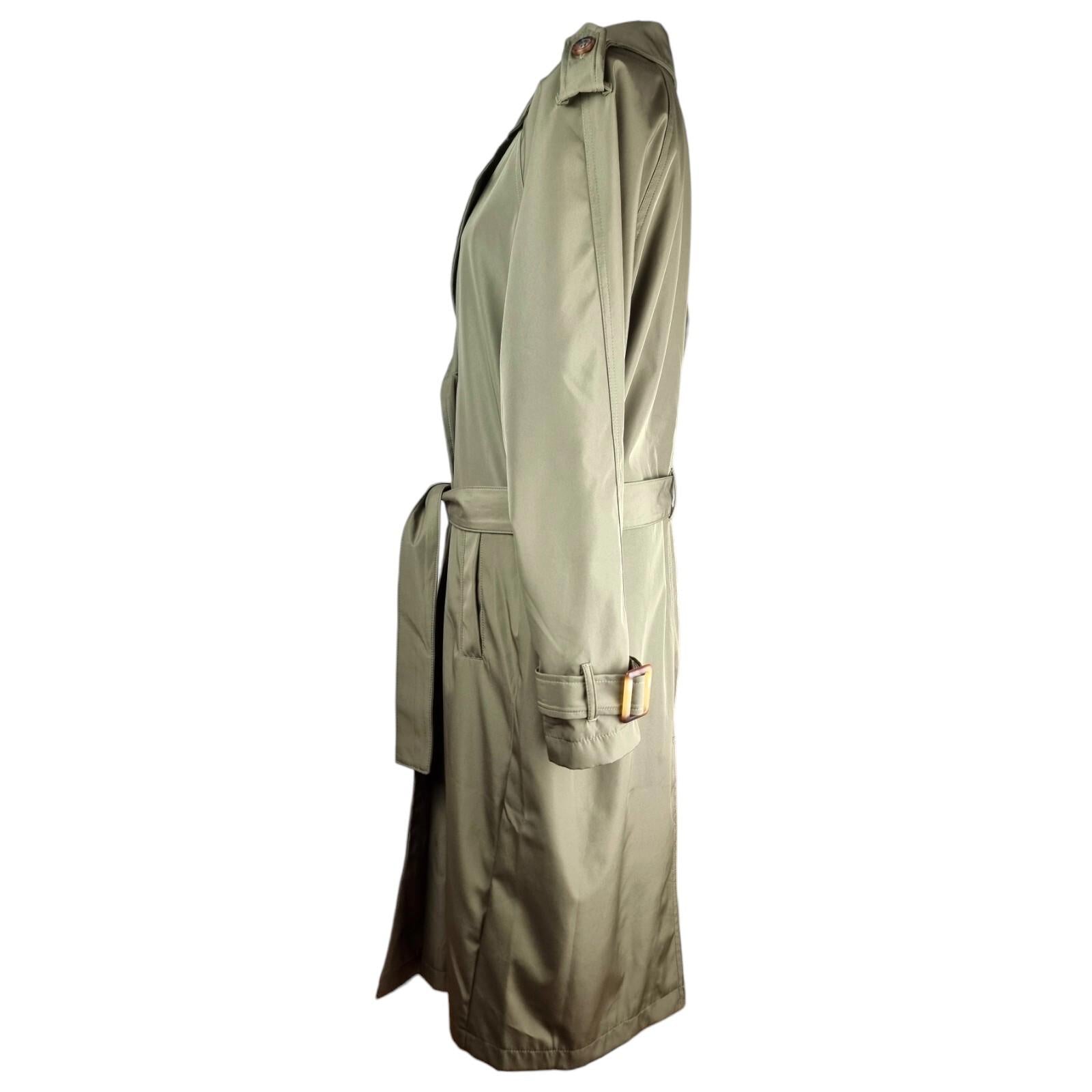 Stoosh Military Green Trench Coat Womens UK Size Large